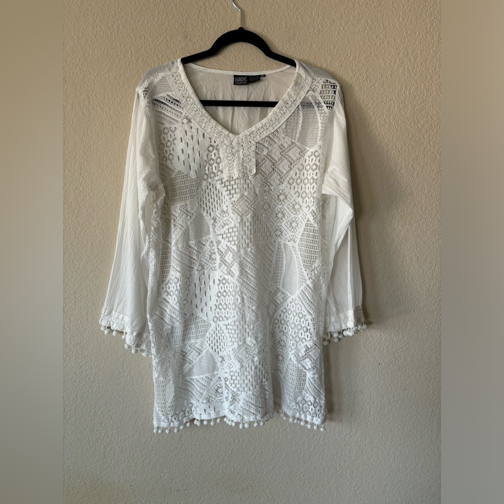 White Lace Swim Cover-Up